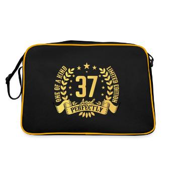 37 years birthday gift 37 years - Retro Bag - black/gold - Back
