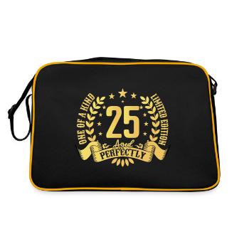 25 years birthday gift 25 years - Retro Bag - black/gold - Back