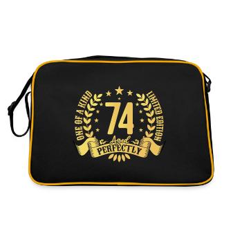 74 ans cadeau d’anniversaire 74 ans - Sac Retro - noir/or - Dos