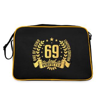 69 years birthday gift 69 years - Retro Bag - black/gold - Back
