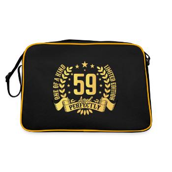59 years birthday gift 59 years - Retro Bag - black/gold - Back