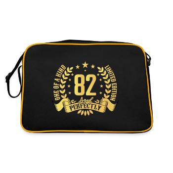 82 years birthday gift 82 years - Retro Bag - black/gold - Back