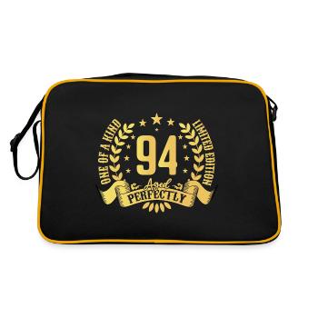94 years birthday gift 94 years - Retro Bag - black/gold - Back