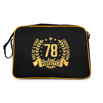 78 ans cadeau d’anniversaire 78 ans - Sac Retro - noir/or - Dos