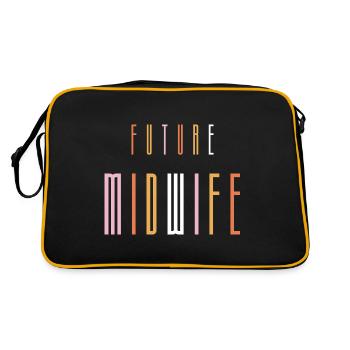 Future Midwife Nurse Nursing Student Grad Student - Retro Bag - black/gold - Back