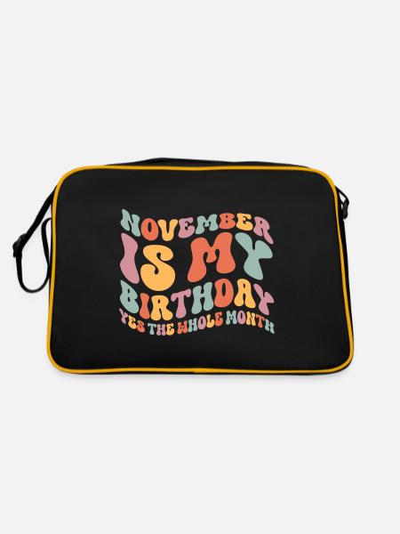 November Birthday - Retro Bag - black/gold - Back