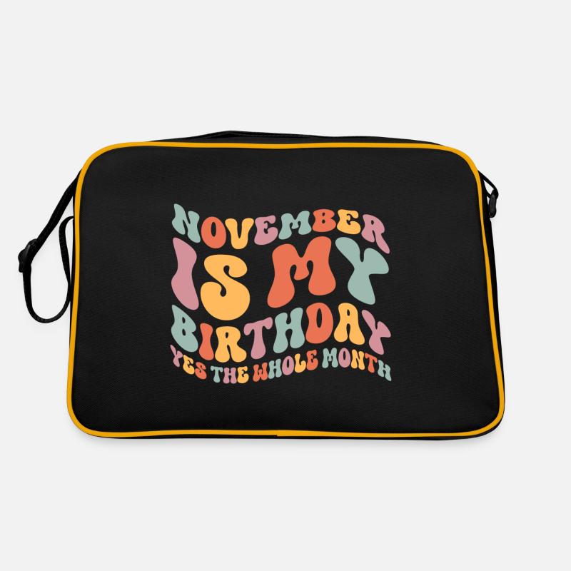 November Geburtstag Retro Tasche