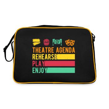 Musical Theatre Agenda Rehearse Play Enjoy Design - Retro Bag - black/gold - Back