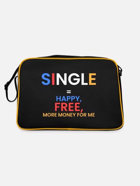 Single: happy, free, more money - Retro Bag - black/gold - Back