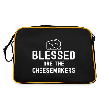 Käserei - gesegnet.ed sind die Käser - Retro Tasche - Schwarz/Gold - Hinten