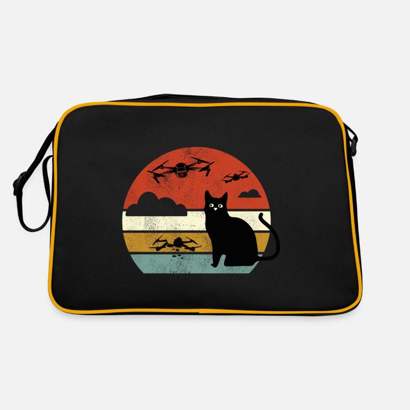 Cat Drone Drone Cat Drones Cats Retro Bag