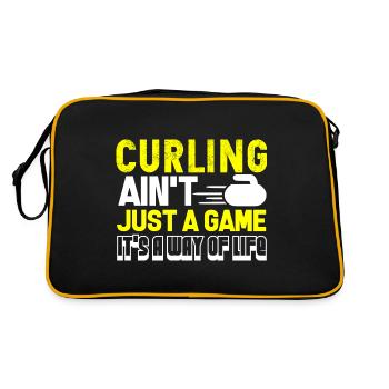 Curling Curling Is A Way Of Life - Retro Bag - black/gold - Back