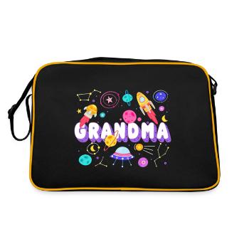 Grandma Outer Space Birthday Party Family Boys - Retro Bag - black/gold - Back