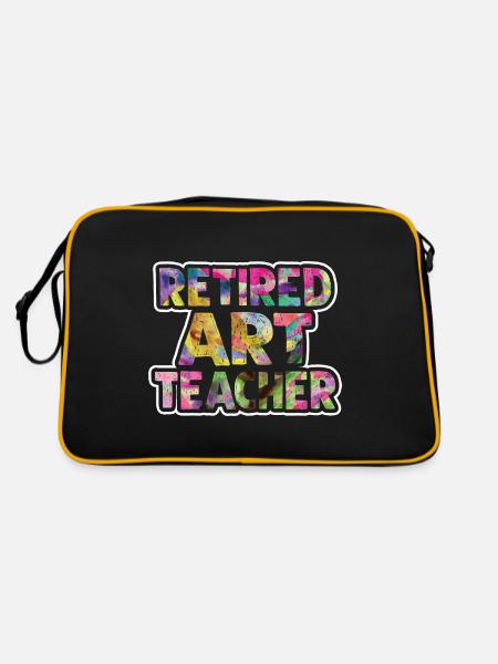 Retired Art Teacher - Retro Bag - black/gold - Back