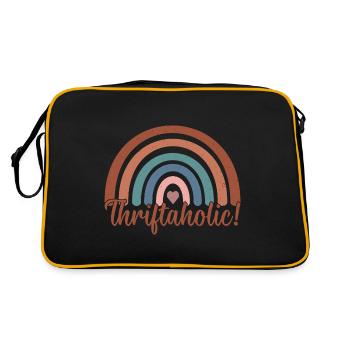 Thrift Shopper Thriftaholic Thrift Store - Retro Bag - black/gold - Back