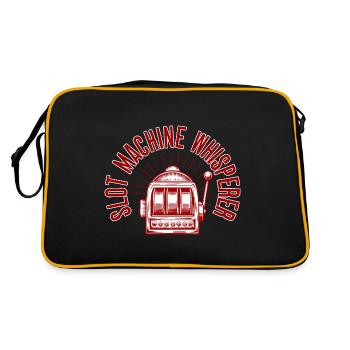 Gambling Fan Slot Machine Whisperer Casino - Retro Tasche - Schwarz/Gold - Hinten