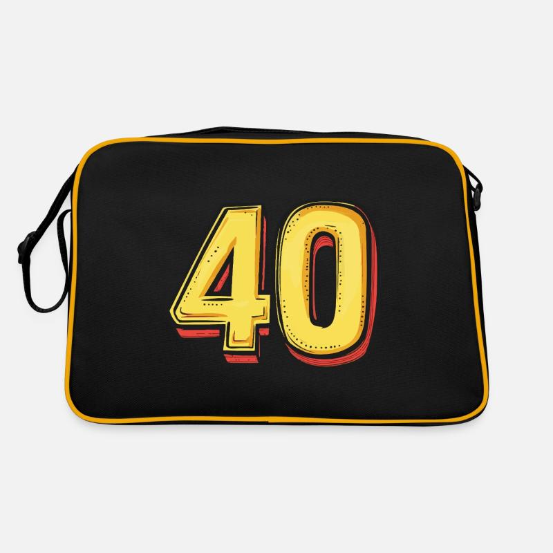 40 Zahl Comic Retro Tasche