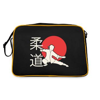 Judo. Idée Cadeau Judo. Cadeau Arts martiaux. - Sac Retro - noir/or - Dos