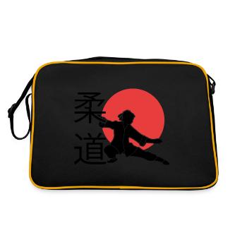 Judo. Idée Cadeau Judo. Cadeau Arts martiaux. - Sac Retro - noir/or - Dos