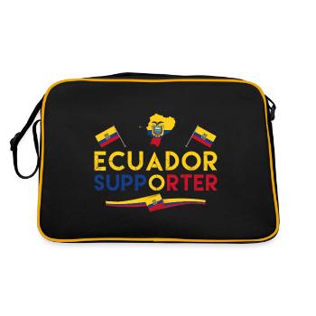 fan de ecuador supporter. Supporter d'Équateur. - Sac Retro - noir/or - Dos