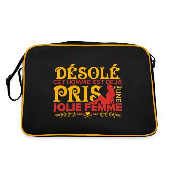 Cadeau Mari Copain Le meilleur copain du monde !! - Sac Retro - noir/or - Dos