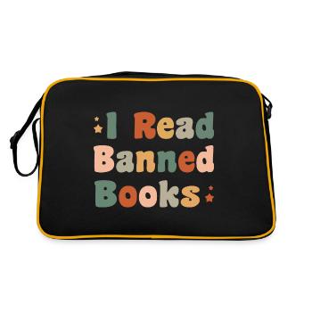 Books Book Reading Reading Bookworm Bookworm Bookaholic - Retro Bag - black/gold - Back