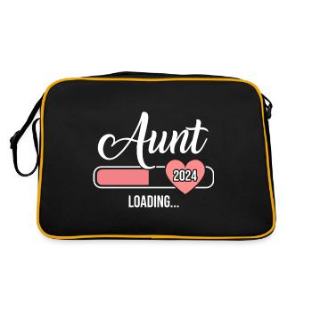 Tante 2024 barre de chargement pour bientôt tante - Sac Retro - noir/or - Dos