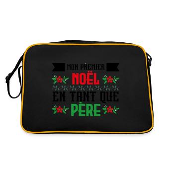 mon premier noël en tant que Père - Sac Retro - noir/or - Dos