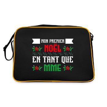 mon premier Noël en tant que Mme - Sac Retro - noir/or - Dos