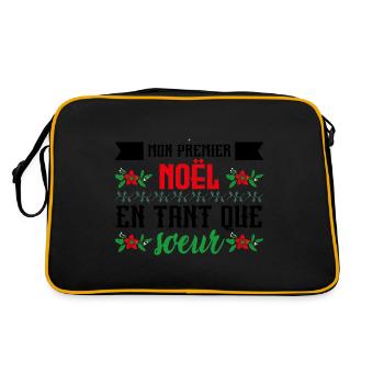 Le premier Noël en tant que sœur - Sac Retro - noir/or - Dos