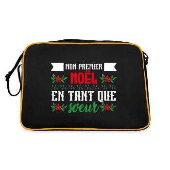 Le premier Noël en tant que sœur - Sac Retro - noir/or - Dos