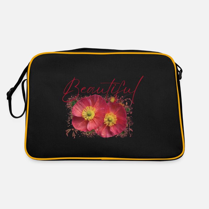 Fleurs Beautiful Athéna - Sac Retro - noir/or