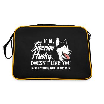 Siberian Husky Lover - Retro Bag - black/gold - Back