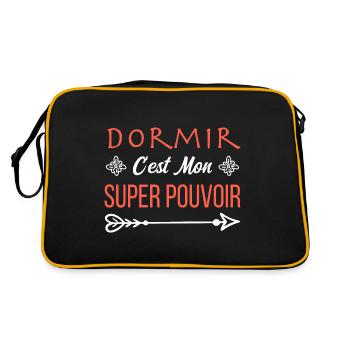 Dormir C'est Mon Super-Pouvoir - Sac Retro - noir/or - Dos
