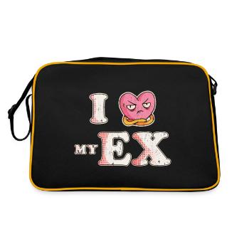Funny I Heart My Ex GF I Love My Ex Girlfriend - Retro Bag - black/gold - Back