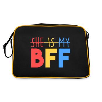 Elle est ma meilleure amie - Sac Retro - noir/or - Dos