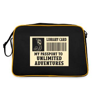 Carte de bibliothèque Mon laissez-passer illimité - Sac Retro - noir/or - Dos
