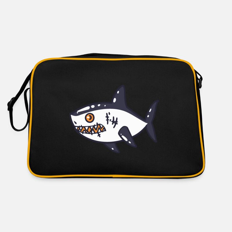 requin Halloween bande dessinée drôle Sac Retro