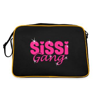 Schwestern Partnerlook - Sissi Gang - Schwestern - Retro Tasche - Schwarz/Gold - Hinten