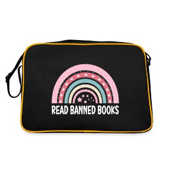 Books Book Reading Reading Bookworm Bookworm Bookaholic - Retro Bag - black/gold - Back