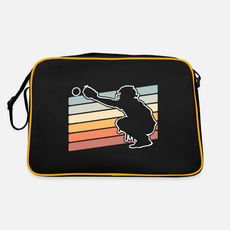 Baseball - Retro Tasche - Schwarz/Gold
