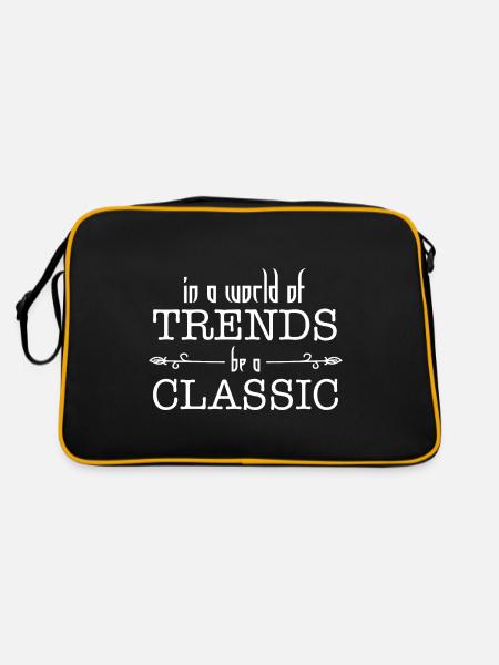 in a world of trend be a classic | Classic gift - Retro Bag - black/gold - Back