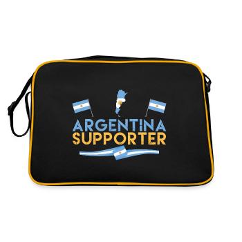 fan de Argentina supporter. Supporter d'argentine. - Sac Retro - noir/or - Dos