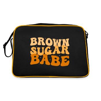 Brown Sugar Babe Proud Black Women Poppin' - Retro Bag - black/gold - Back