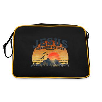 Jésus a changé ma vie parce que Jésus est mon Sauveur et non - Sac Retro - noir/or - Dos