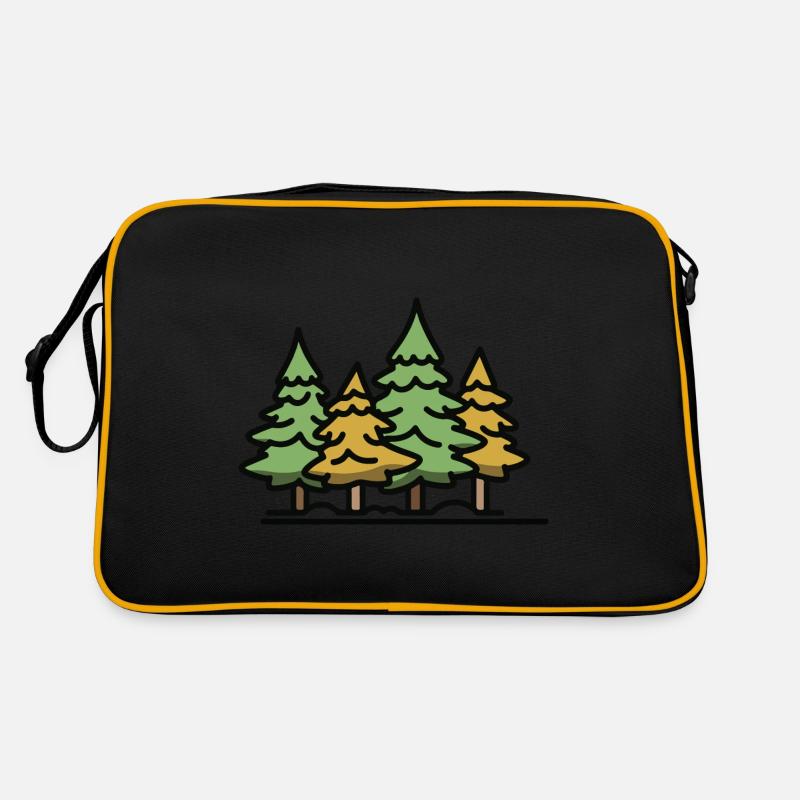 Wald Bäume Retro Tasche