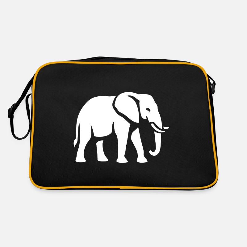 Elephant - Big Game, Tusk, Ivory Retro Bag