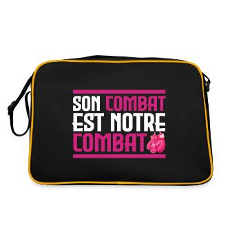 Son combat est notre combat - Cancer - Sac Retro - noir/or - Dos