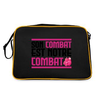 Son combat est notre combat - Cancer - Sac Retro - noir/or - Dos