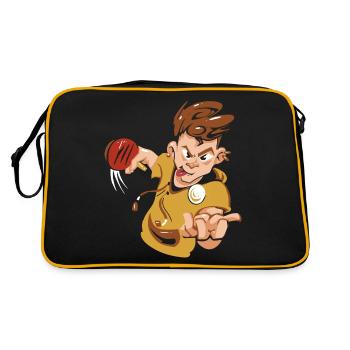 Table Tennis Ping-pong Outfit Table Tennis Player - Retro Bag - black/gold - Back